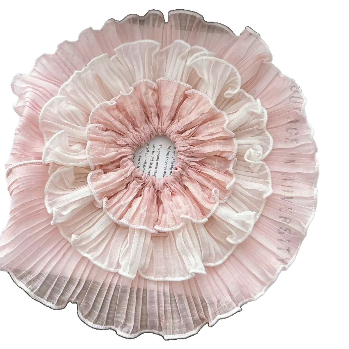 Forest-style Multi-layered Lace Ruffled Scrunchie For Women_voghion.com