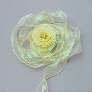 Fábrica al por mayor de color sólido gasa cinta arco nudo bolsa flor cinta copia borde gasa cinta flor embalaje fishtail hilo cinta