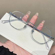 S122210小脸小框近视眼镜女可配度数专业网上配眼镜框多边形镜架