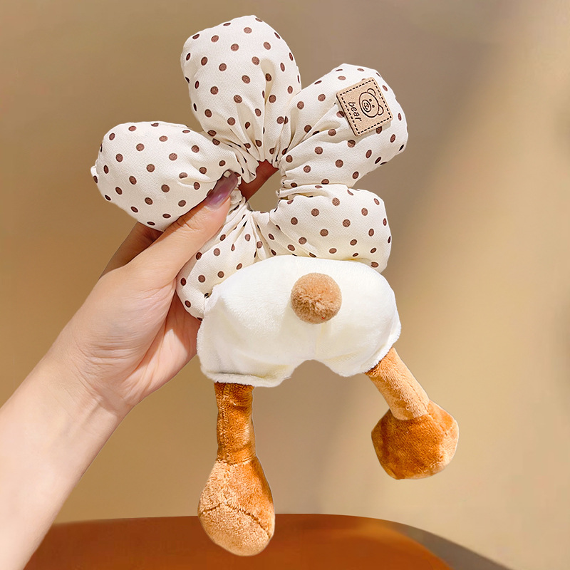 Mickey culo, lunares, flores, círculos para el cabello del intestino grueso, linda cabeza de bola, cabello de placa de dibujos animados, tocado de sentido avanzado, cuerda para la cabeza de felpa