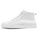 Canvas Men's Shoes Autumn High-top All-match Casual Pure White Sneakers Youth Sports Thick Sole Mid-top White Trendy Shoes