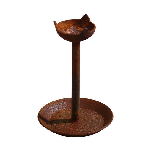 Cast iron old candlestick oil lamp handmade retro antique old Chinese style nostalgic tea ceremony lamp home decoration ornament candle