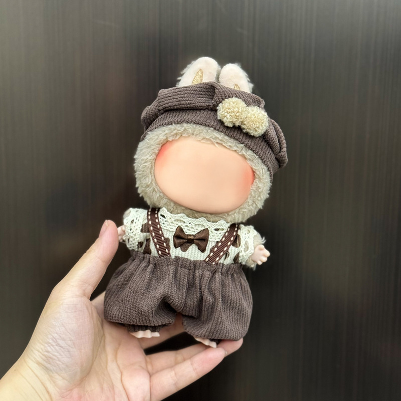 仅衣服适用labu娃衣17cm拉布衣服盲盒挂件一二代搪胶毛绒公仔着替|undefined