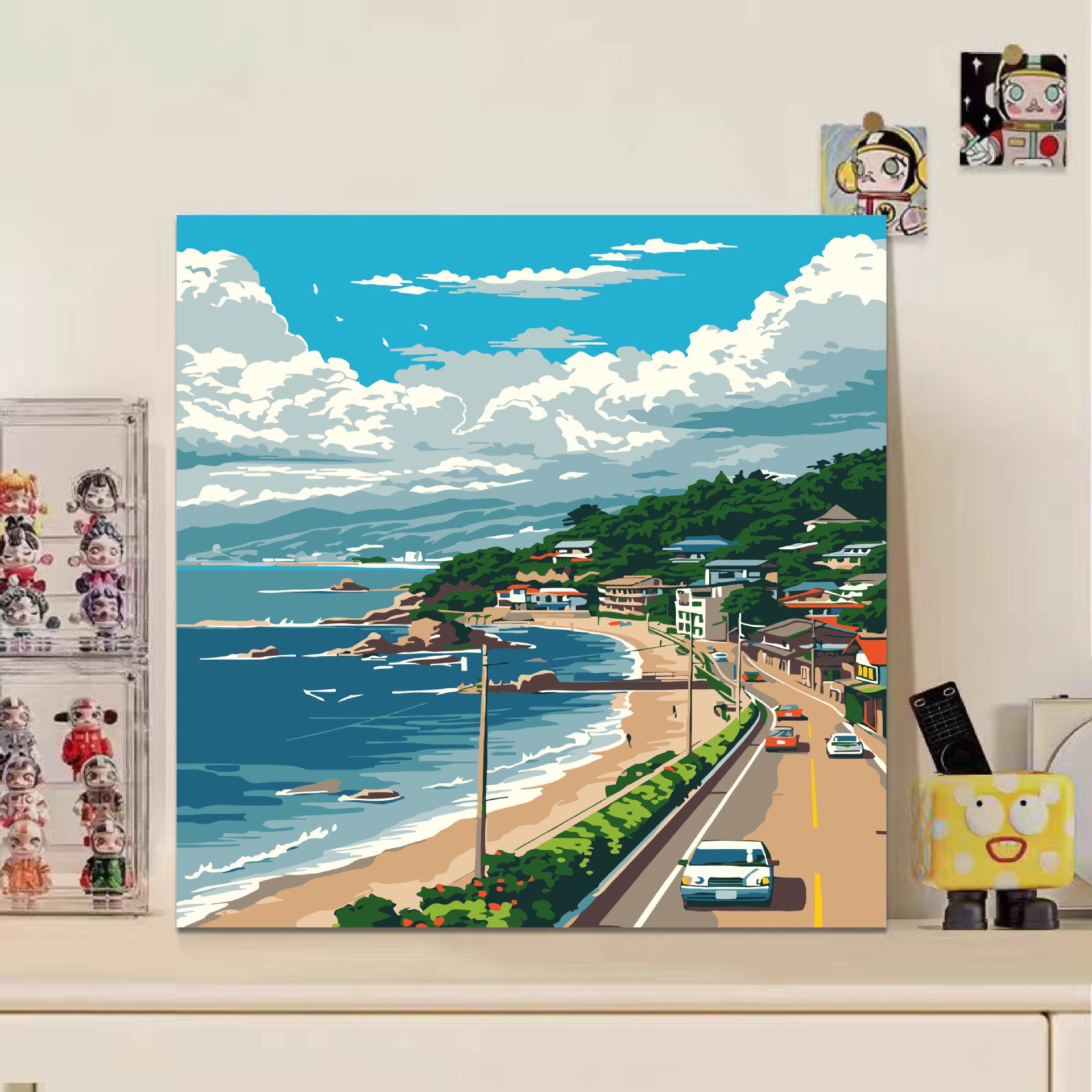 Niños didiy pintura digital acrílico relleno de pintura de dibujos animados pintura de pintura a mano 20 * 20