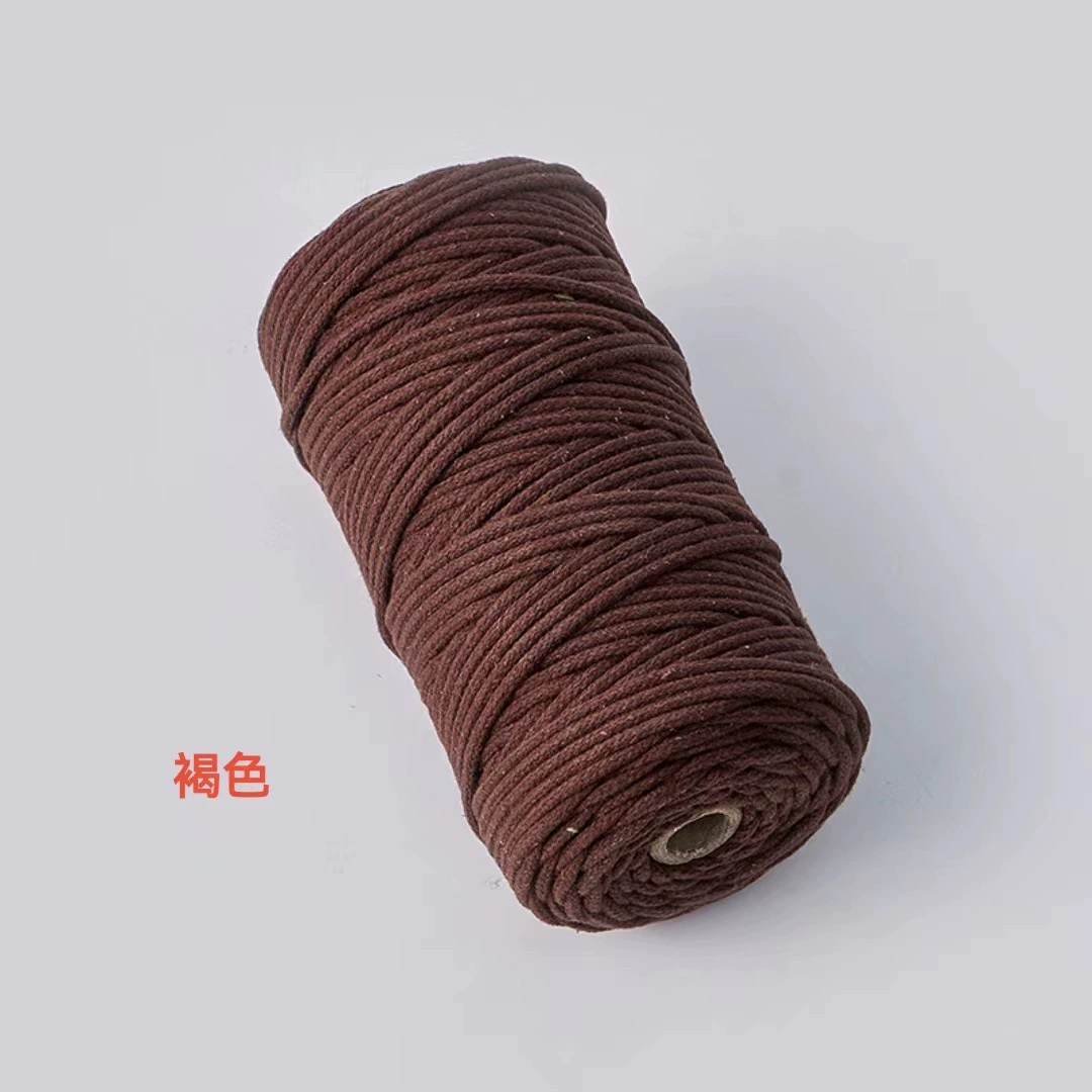 3 мм цветная хлопковая декоративная веревка ручной работы, сумка «сделай сам», одежда, хлопковая нить, веревка, хлопковая веревка с сердцевиной