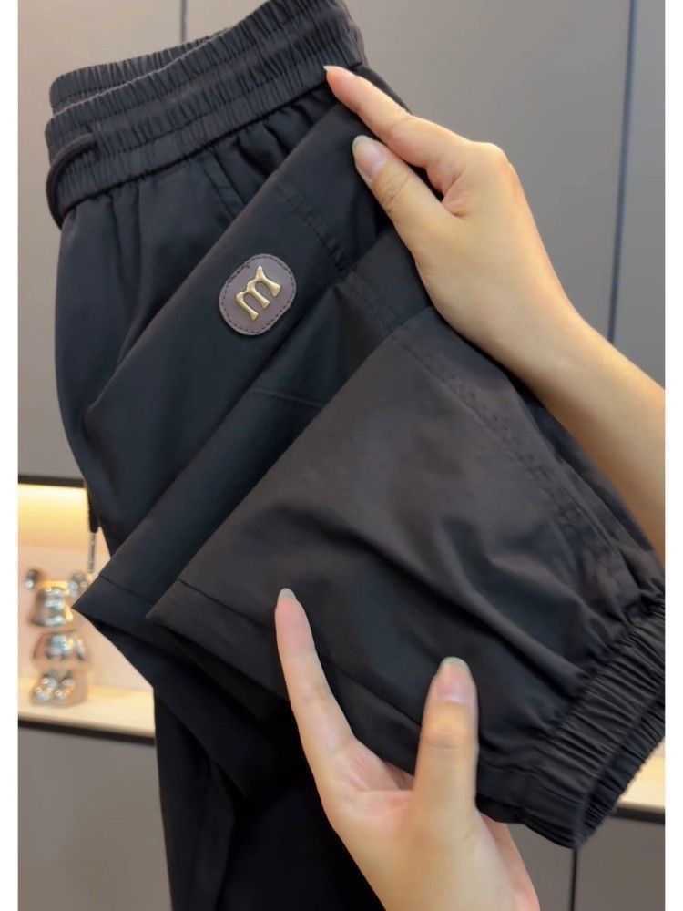 Leichte Herren Sommer Haremshose Legere Freizeithose Weiß_voghion.com