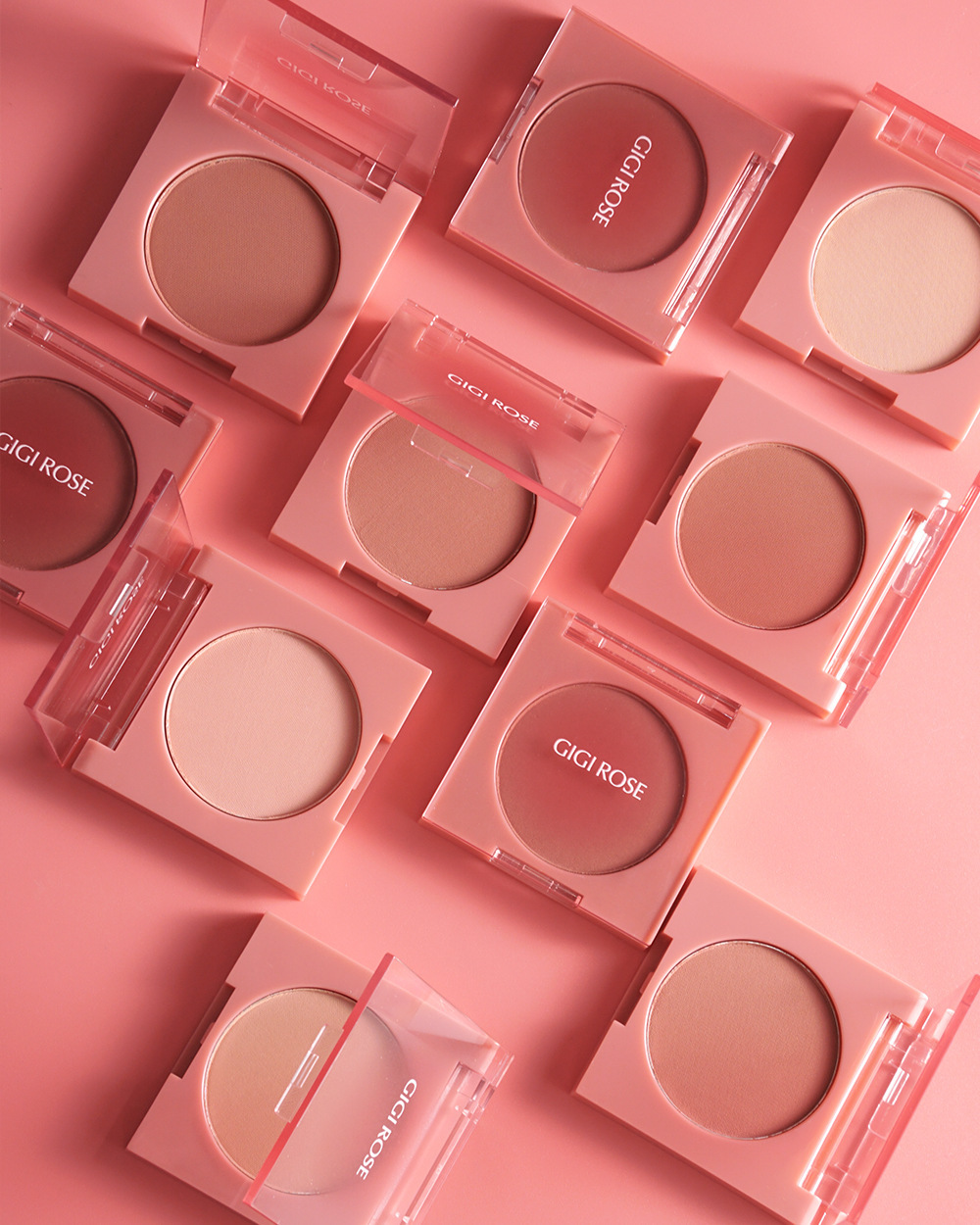 GIGIROSE Blush 2024 New Style Swelling Peach Brightening Blush Contouring Student Affordable Single Color Natural Nude Application Scenario