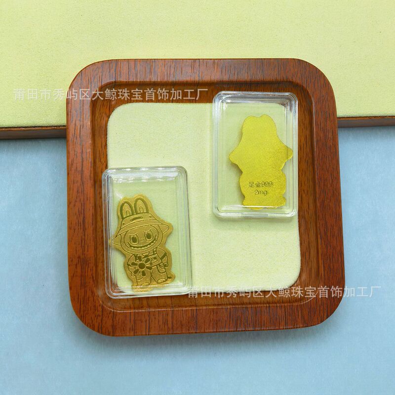 爆款2mg含金手机贴足金999公主请发财暴富财爷招财带背胶厂家批发|undefined