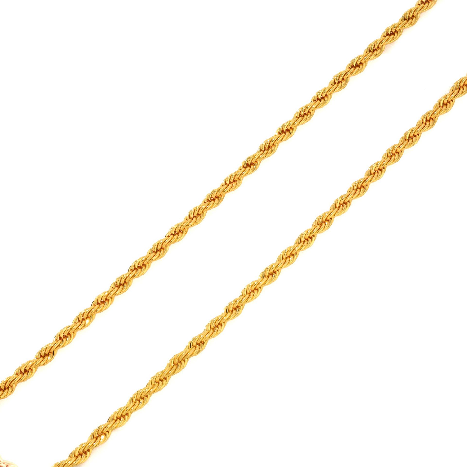 Collar y Pulsera de Cadena de 4mm para Hombre Yunjin, Estilo Europeo y Americano, Simple, Hip-hop, Chapado en Oro, Cadena de Cuerda Trenzada, Exclusivo para Ventas Transfronterizas image 7