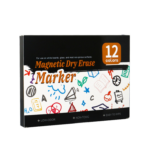 XJY whiteboard pen G208 adsorbable cartoon erasable magnetic erasable card children's 8-color water-based pen