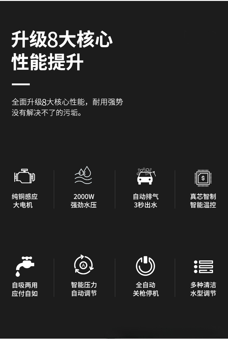 National Standard Black Cat High-Pressure Car Washing Machine High-Power Household 220V380 High-Power Car Brush Pump Farm Cleaning Machine