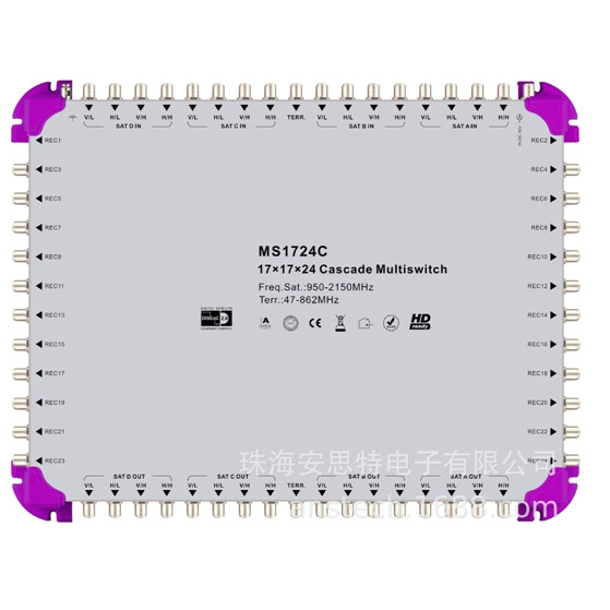 MS1724C Спутниковое мультиплексное переключатель Multiswitch 17in каскад/терминал