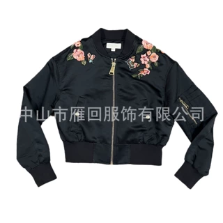 定制夹克外贸冬季女式复古夹克冬季加厚休闲夹克工厂定做加工