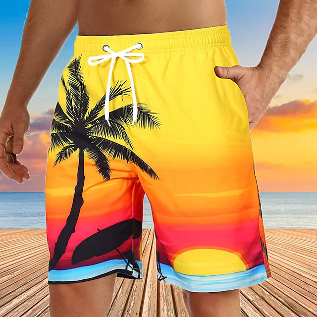 Men's swimming shorts swimming trunks Bermuda beach shorts 3D printed casual holiday bohemian streetwear