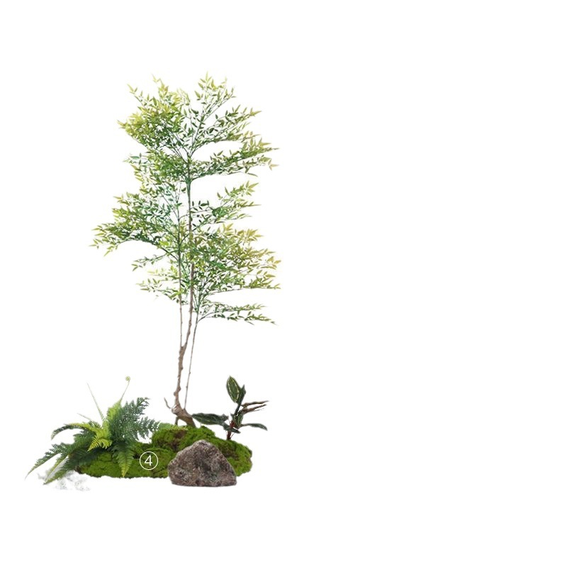 装飾木のショーウインドーの偽植物の景観は景樹の旅人の室内の客間の置物を作って緑の植造景の組み合わせをシミュレーションします。|undefined