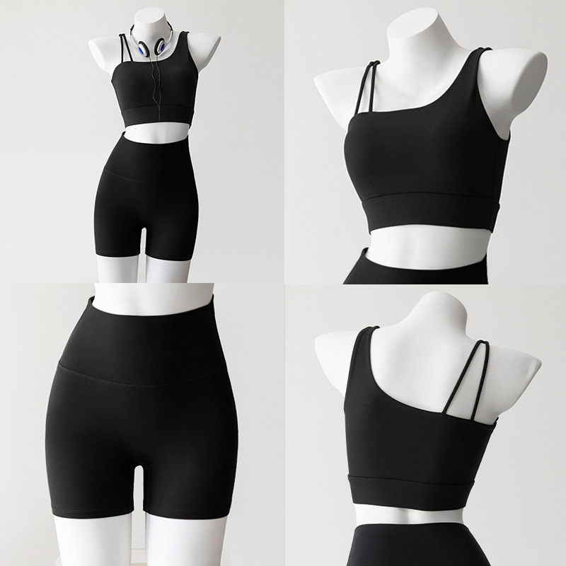 New Sports Bra for Women to Wear Outside All-In-One Yoga Pilates Vest Running Fitness Clothing Set Wholesale
