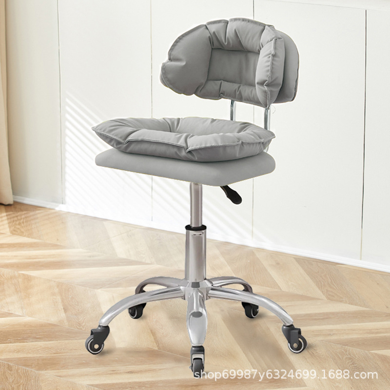 Silla de belleza, taburete especial para uñas y pestañas, respaldo de peluquería, silla elevable, taburete de tocador de dormitorio para niñas en casa