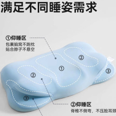 时光云朵哈迪零压生物基枕头3D分区释压云朵异型慢回弹记忆蝴蝶枕