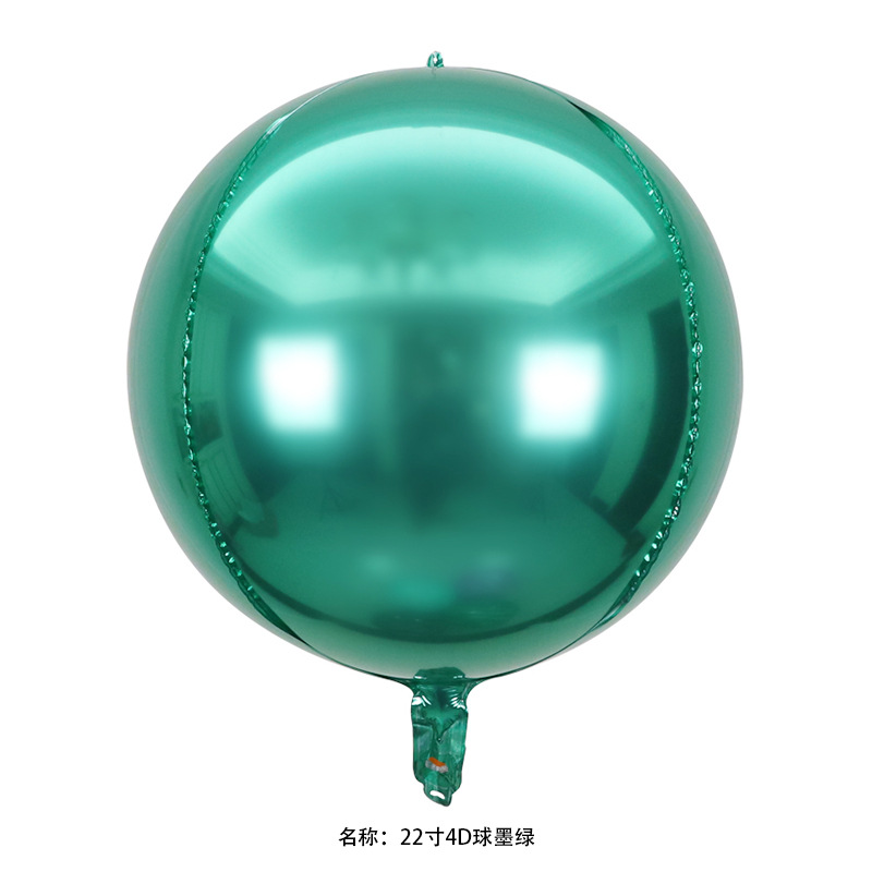 18 pulgadas 22 pulgadas 32 pulgadas 50 pulgadas 4D esfera redonda gran tamaño normal globo de película de aluminio decoración de fiesta de cumpleaños