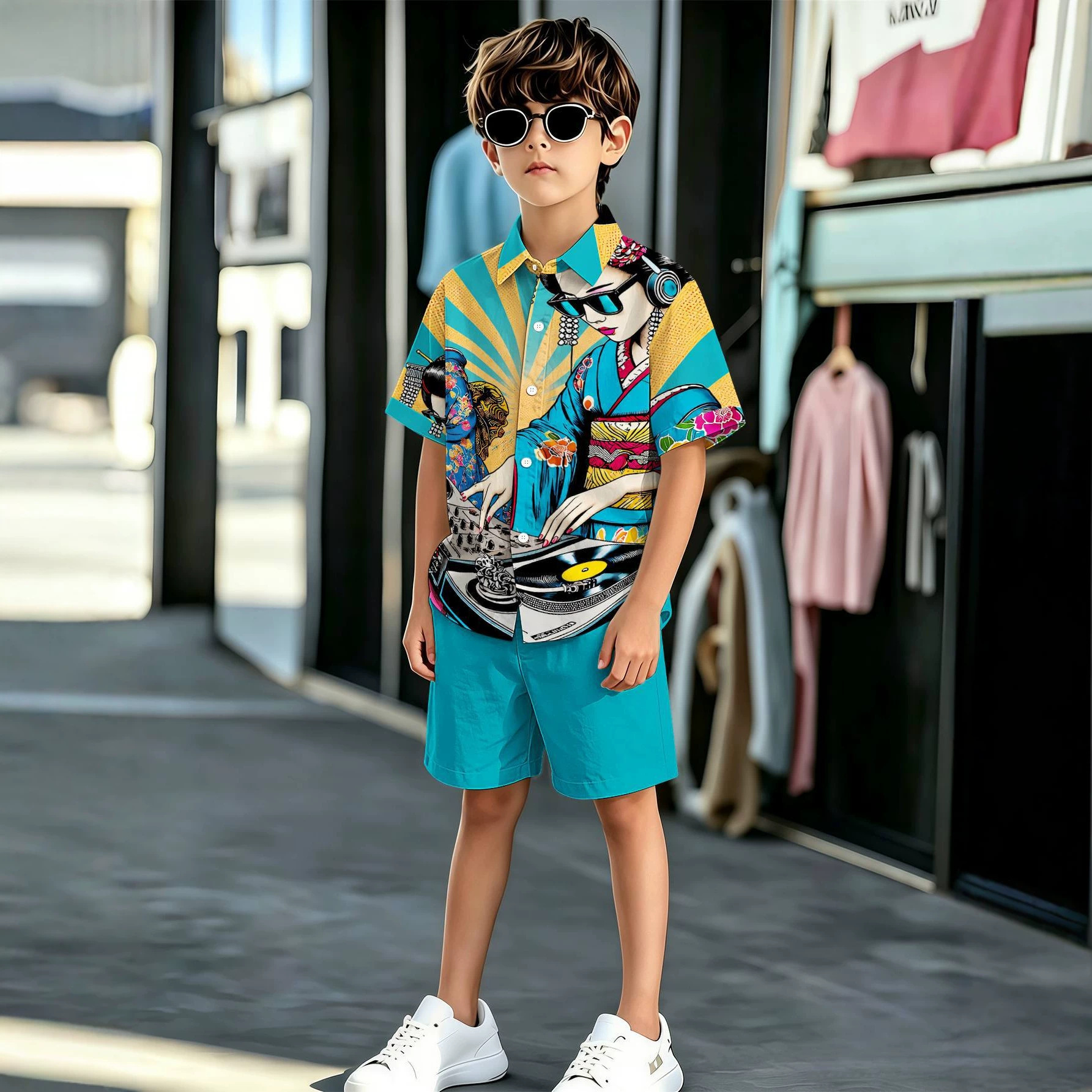 New Of Diverse 3D Printed Patterns For Older Boys' Shirts And Shorts, Direct From The Factory,_voghion.com