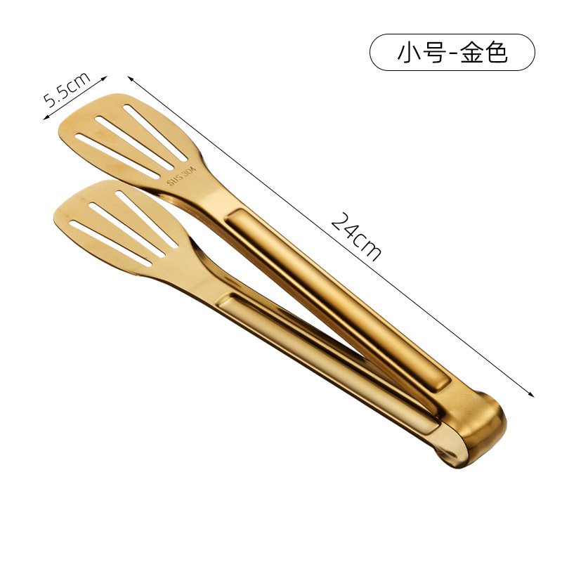 304不锈钢三线夹 食品夹面包牛排夹加厚烤肉夹多用途夹子烘焙工具|undefined