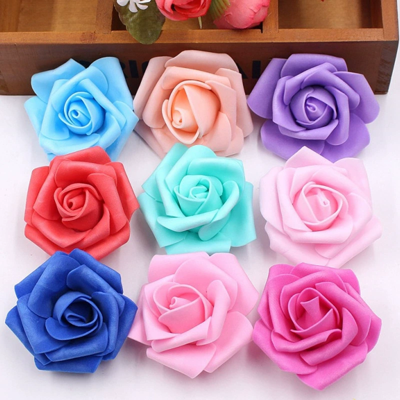 Искусственная полиэтиленовая головка розы Китайская пена на День Святого Валентина цветок розы свадебный искусственный цветок букет на День Святого Валентина упаковочный материал