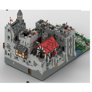 Moc-45559 Medieval Castle with a Church with Defense Towers 12321 Particle Number