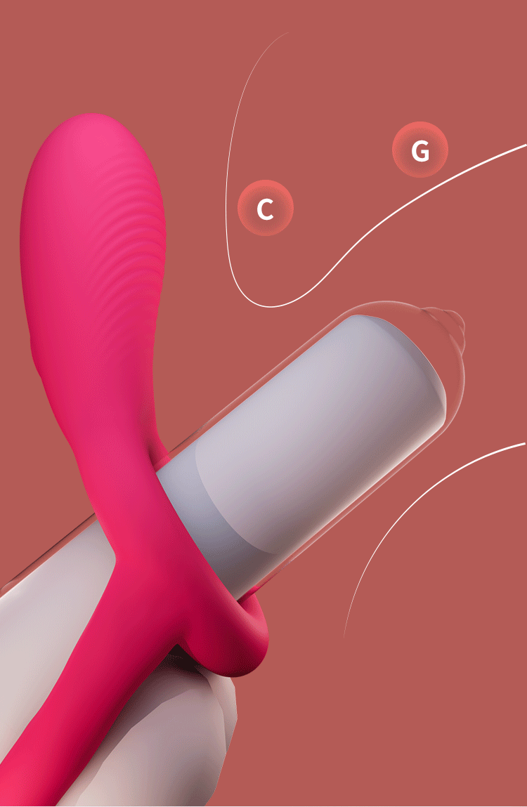 Remote-Control Vibrating V-Shaped Double Ring with 10 Frequencies, Silicone Couples Wearable — detail image 8