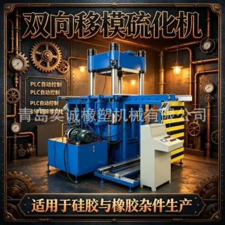 天然橡胶气动阀门膜片双向自动移模硫化机 平板硫化橡胶热压机