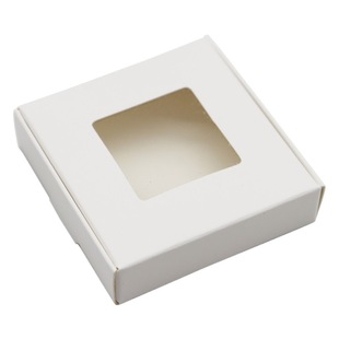 6x6x1cm крафт-бумажная карта белая картон для изготовления летающей коробки ручной работы ювелирные изделия серьги-ожерелье подарочная коробка