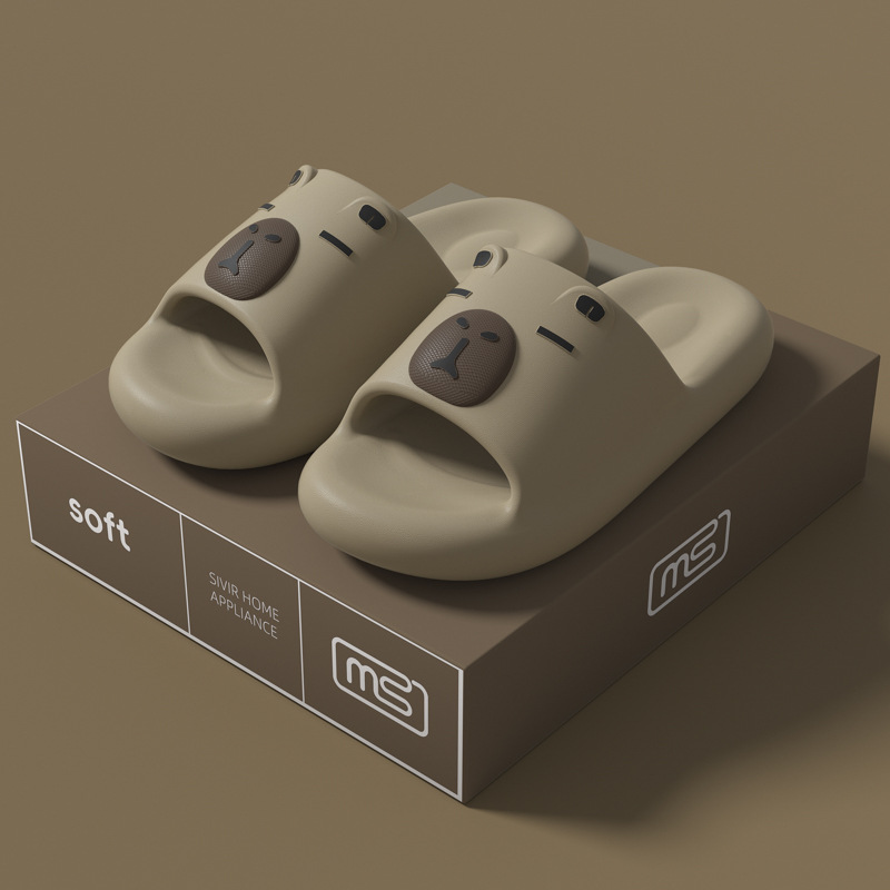 卡皮巴拉拖鞋女可爱2025夏新款室内家居防滑卡通外穿软底凉拖包邮