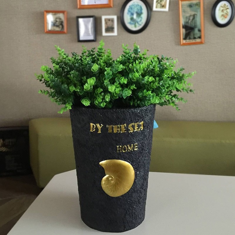 Chậu Cây Resin Chậu cây resin cỡ lớn phong cách châu Âu vintage, chậu trang trí khách sạn, showroom và sảnh (RG-255)