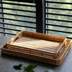 Nordic Living Room Wicker Basket Storage Basket Bread Plate Fruit Bowl Supermarket Snack Basket