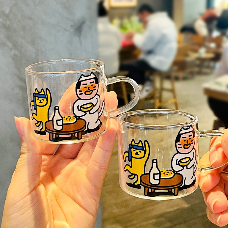 New Mini small wine glass borosilicate glass household cute sake cup personalized hospitality water cup tea cup suit