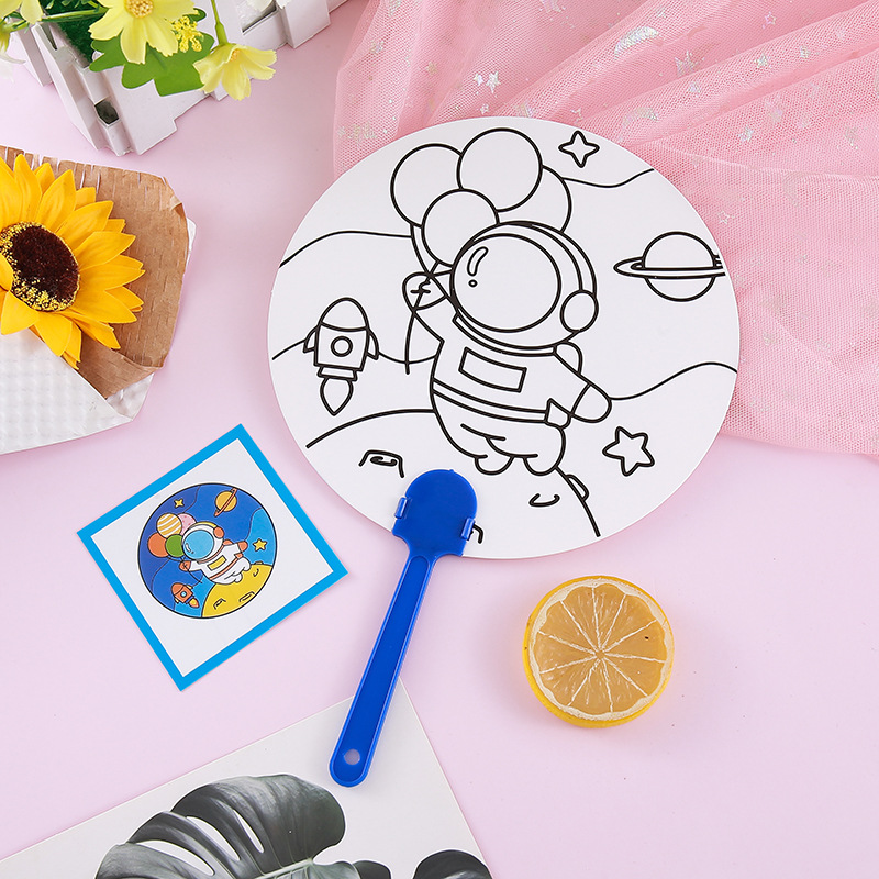 Abanico de graffiti de bricolaje de dibujos animados para niños