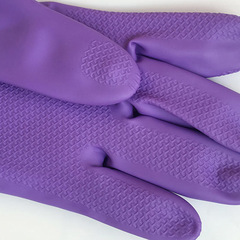 東亞808-5加絨手套女橡膠洗碗洗服接袖保暖冬季防水防油家務家用