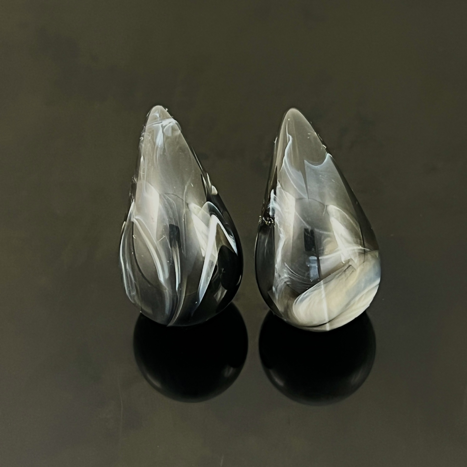 18K pendientes de oro pendientes de gota elegante personalidad simple gran acrílico color caramelo Venta caliente guisantes pendientes