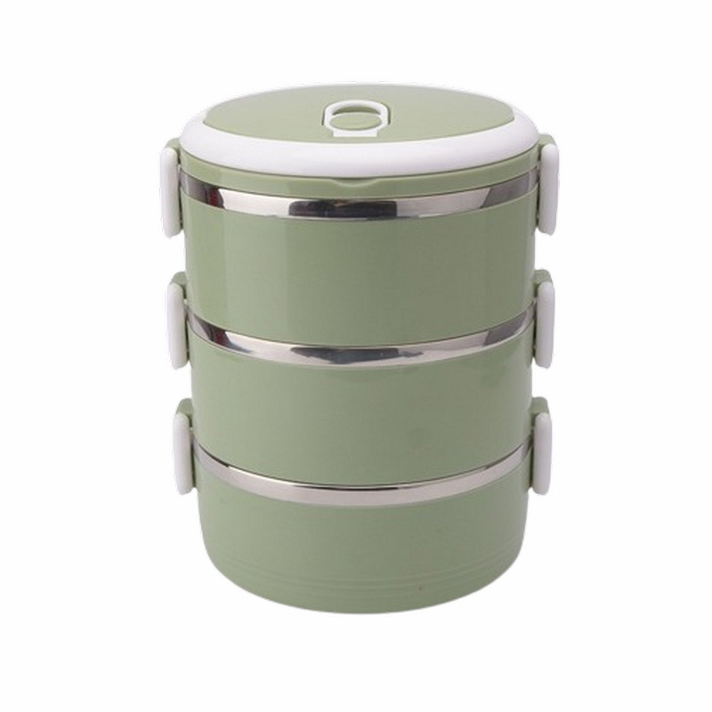 Fiambrera de aislamiento para estudiantes de acero inoxidable, lonchera para trabajadores de oficina, comedores de doble capa multicapa, utensilios para cocinar, lonchera transfronteriza