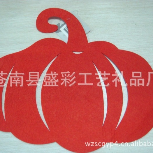 厂家制作供应 毛毡布杯垫 南瓜造型餐桌垫 可diy 可钉客订形状