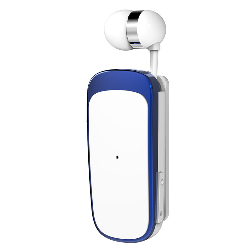超長時間バッテリー搭載、伸縮式ケーブル付きBluetoothイヤホン、売れ筋片耳インイヤータイプ、着信時バイブレーション機能付きビジネスイヤホン|undefined