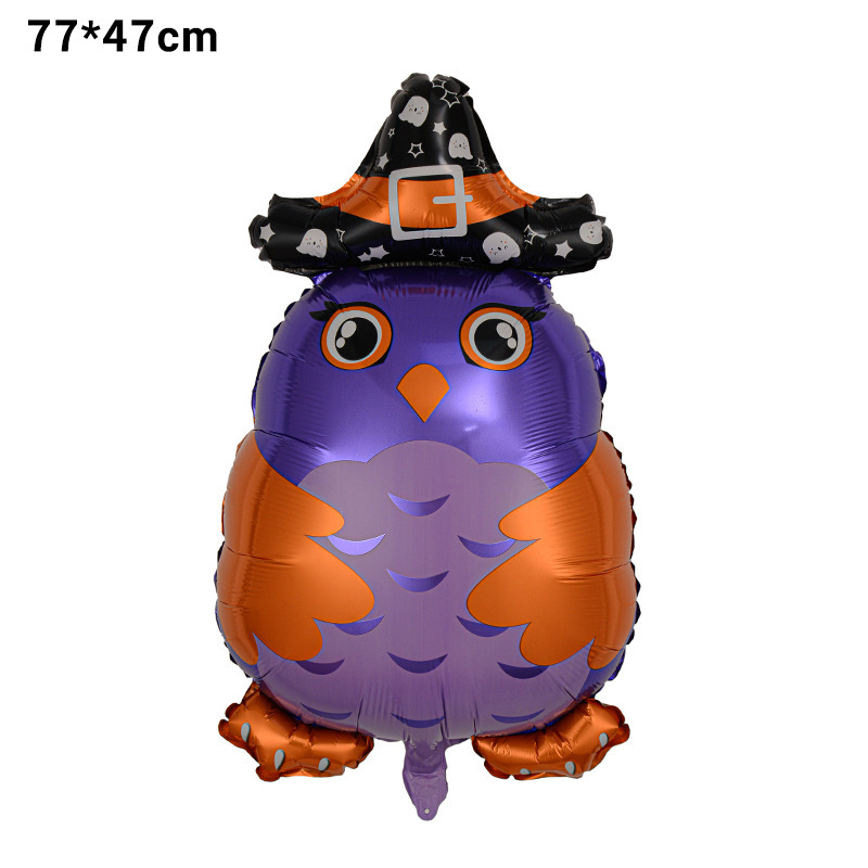 Globo de película de aluminio de Halloween nuevo tema de bruja de dibujos animados calabaza fiesta de Halloween diseño de globos en forma de fantasma