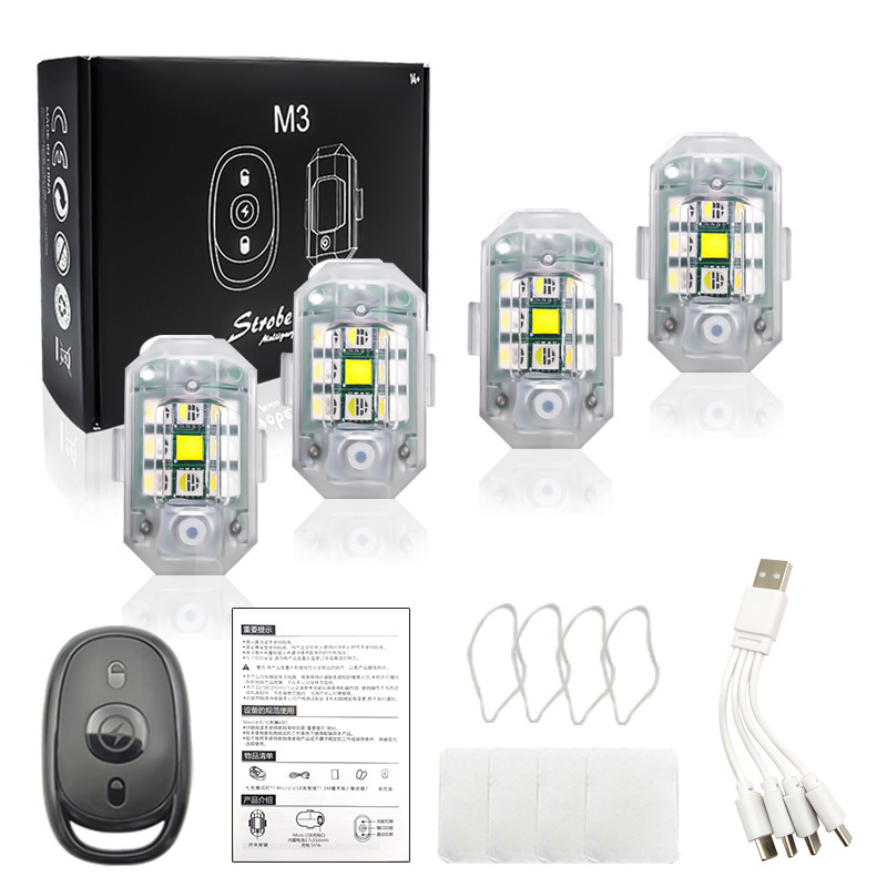 M3 Cuatro luces + control remoto