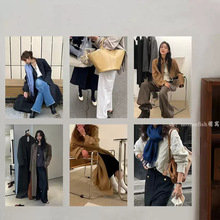 韩系ins秋冬氛围感穿搭海报毛衣大衣服装店工作室墙贴拍照装饰画