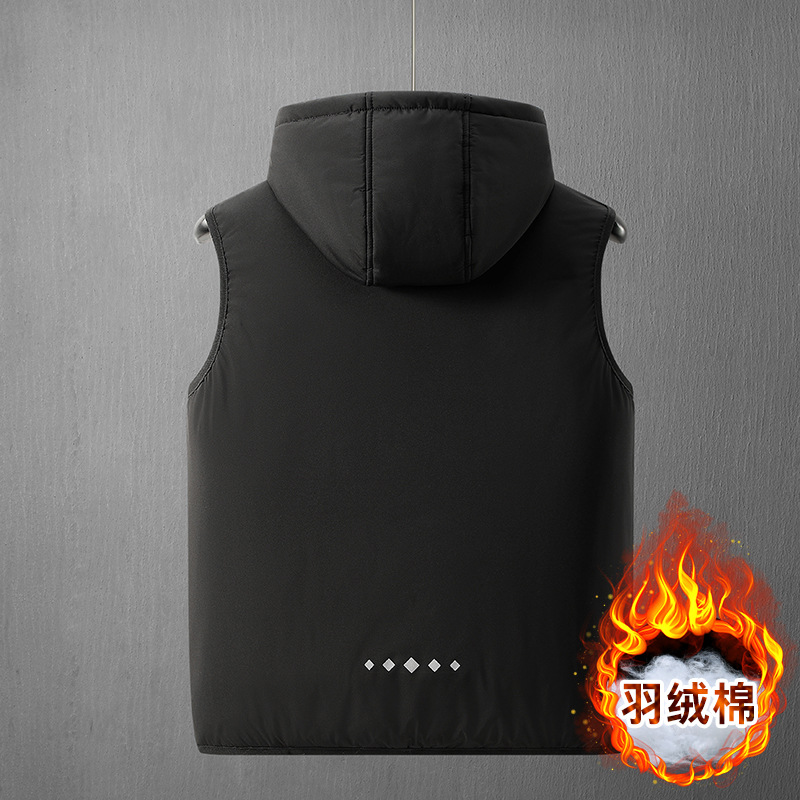 Hombre chaleco con capuz nuevo otoño y invierno cross-border algodón clip caballo chaleco cálido para hombres versión coreana 22072