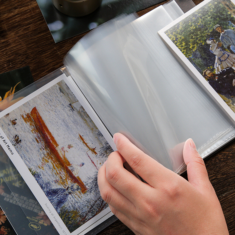 Libro de almacenamiento de bolsillo enchufable PP A6A5 de alta calidad Moyan Libro de almacenamiento de pegatinas de paisajismo fotográfico impermeable de gran capacidad simple