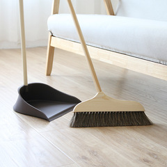 BG54 Horsehair Broom Set Household Broom and Shovel Combination Wooden Floor Soft Bristle Single Sweeping Broom