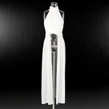 法式温柔风上衣2025新款纯色高领白色时尚透视蕾丝开叉拖尾衬衫女