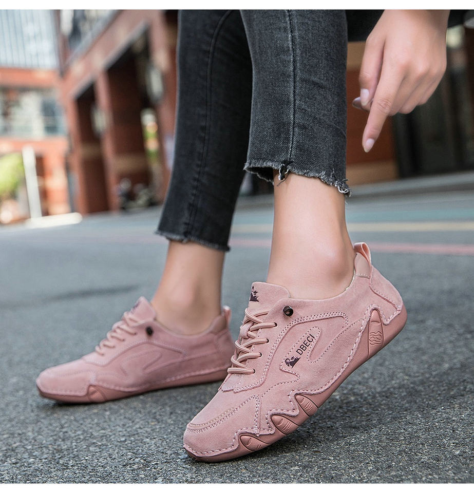 Giày thể thao unisex da thật cỡ lớn, đế bằng, phong cách ngoài trời năng động — 661-3 màu cát, 661-3 màu hồng, 661-3 màu nâu, 661-3 màu trắng chi tiết 9