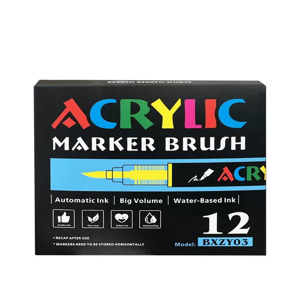 Cross-Border Large Acrylic Marker Water-Based Student Art Special Watercolor Pen Wholesale Children's Acrylic Pen in Stock