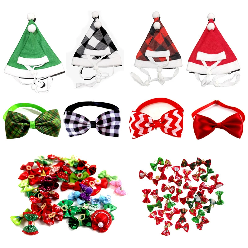 Новый домашнее животное шляпа голова цветок комплект Рождество кошка собака Рождественская шляпа домашнее животное головные уборы Amazon горячая распродажа